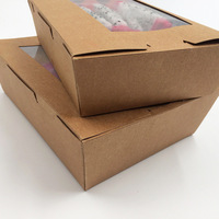 Vente chaude de haute qualité Kraft papier boîte PET couvercle brillant stratification poids différent-pour nouilles pâtes Bento emballage cadeau