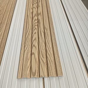 Panneau mural intérieur en <span class=keywords><strong>bois</strong></span> composite <span class=keywords><strong>bois</strong></span> composite PVC panneau mural cannelé pour décoration intérieure de la maison - Product Image 2