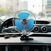 Ventilateur pliable électrique réglable avec pince, 5W, 3 pales, faible bruit, pour poussette, voiture et utilisation en extérieur