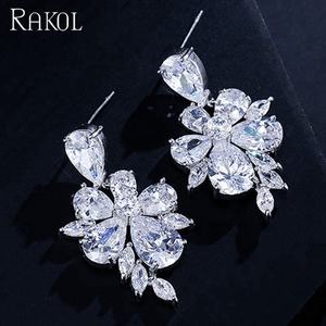 RAKOL EP077 Statement Women's Crystal <b>Earrings</b> 2021 - Product Image 2