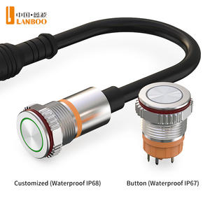 สวิตช์ปุ่มกดโลหะกันน้ำ LANBOO พร้อมเปลือกสแตนเลสชุบอะลูมิเนียมอโนไดซ์และไทเทเนียม - Product Image 2