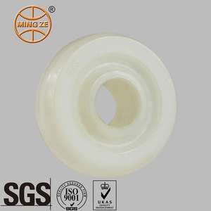 Mingze <span class=keywords><strong>NW</strong></span> Maßgefertigte 5*2 Zoll Weiße Massive Nylon Extra Harte Lenkrollen Kraftsparend Hochbelastbar 1 Jahr Garantie für Transportwagen - Product Image 2