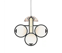 Lustre d'intérieur décoratif vintage pour villa, LED, design fantaisie, en fer et terrazzo, style Cany Art, lampe suspendue Upspace Lighting 110-240V 2700K