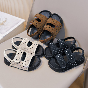 Sandali da spiaggia antiscivolo con suola morbida a pois per bambine 2026, taglie 26-36 # - Product Image 6