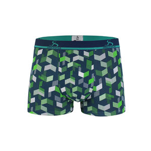 Di alta qualità in maglia traspirante Design moderno classico cotone Spandex Boxer breve con modello Argyle per gli uomini - Product Image 3