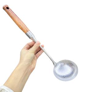 Spatule en titane pur avec manche en bois de rose pour service buffet, équipement de cuisine de restaurant, fabrication Jieyang - Product Image 3
