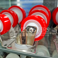 80mm 3 "4" 5 "pouces en acier inoxydable européen SUS 304 roulettes roues PU pivotant silencieux résistant à l'usure roulette industrielle personnaliser 316