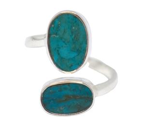 Handmade 925 Sterling Silver <b>Adjustable</b> <b>Ring</b> with Natural Turquoise High Quality eternity vermeil Jewelry fashion <b>rings</b> - Product Image 1