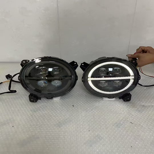 רכב אביזרים פנס פנס ראש 9 ס "מ הוביל ארבעה עדשות מנורת ג 'יפ ג' יפ - Product Image 3