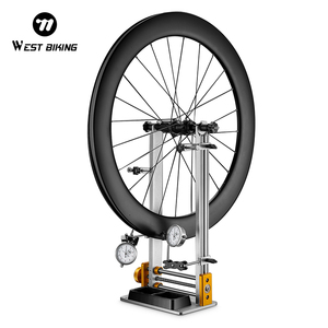 WEST BIKING-Porte-vélo professionnel avec support de <span class=keywords><strong>roue</strong></span> en alliage d'aluminium, indicateur de cadran, support de <span class=keywords><strong>roue</strong></span> pour le tournage de vélo - Product Image 1
