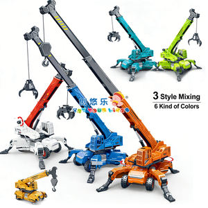 Juguete de Grúa de Construcción con Fricción EPT, con Brazo de Elevación Extensible, 3 Tipos de Ganchos y Rotación de 360° °   Juguete de vehículo de ingeniería con articulaciones giratorias - Product Image 5