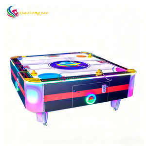 Table de hockey sur air en métal et fibre de verre pour 4 joueurs, machine de jeu d'arcade à prix d'usine pour le divertissement - Product Image 4