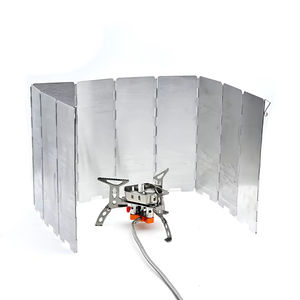 Protector de Estufa Plegable de Aluminio para Exteriores, Deflector de Viento, Pantalla Protectora para Camping - Product Image 1
