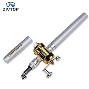 Outdoor Portable Mini Telescopic Pocket <strong>Fish</strong> <strong>Pen</strong>, Aluminum Alloy Fishing <strong>Rod</strong> Pole for Gifting - Product Image 1