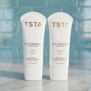 Crème solaire UV Expert Aqua Gel SPF50 50ml, tube super ovale en plastique blanc avec bouchon à vis super ovale, logo estampé à chaud, extrémité ronde - Product Image 6