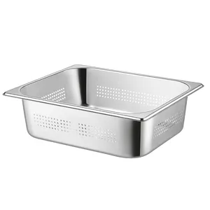 12 full size perforated baking gastronorm pan gn pan supplier stainless steel gn containers with hole perforated steam table pan