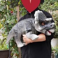 Marionnette de dinosaure animatronique réaliste en acier, bébé Triceratops pour utilisation en parc à thème, artificielle