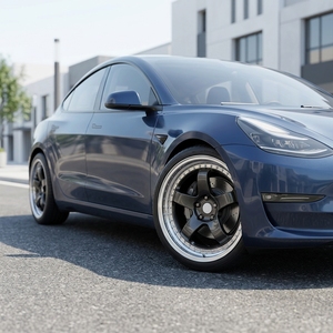 Rines Forjados de 2 Piezas Estilo Etro, Color Gris Oscuro con Acabado Pulido en el Exterior, Tamaño Personalizado para Toyota, Honda, BMW, etc. - Product Image 3