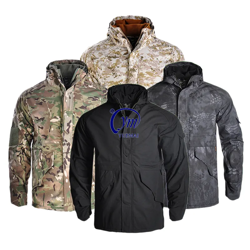 Manteaux d'hiver tactiques pour hommes G8 Camouflage Fleece Hooded Waterproof Outdoor Warm Hiking SoftShell Jacket Clothes