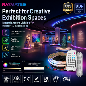 แถบไฟ LED COB แบบดิจิตอล SPI บางเฉียบ ยืดหยุ่นได้ ความสว่างสูง แสงสม่ำเสมอ รุ่น Dream Magic RGBCW - Product Image 1