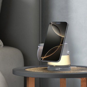 Nuevo <span class=keywords><strong>Cargador</strong></span> Inalámbrico 4 en 1, Carga Rápida de 15W, Luz LED RGB, Estación de Escritorio <span class=keywords><strong>para</strong></span> <span class=keywords><strong>iPhone</strong></span>, <span class=keywords><strong>Apple</strong></span> <span class=keywords><strong>Watch</strong></span> <span class=keywords><strong>y</strong></span> <span class=keywords><strong>AirPods</strong></span> - Product Image 3