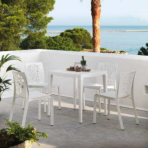 Confezione da 6 sedie da cocktail da esterno moderne in polipropilene, leggere, versatili e resistenti - Product Image 4