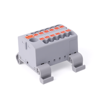 Bloc de distribution RY-ELE RPTKIX 6/12X2.5-NS35 en cuivre automobile, connexion enfichable 13 pôles, 26-12 AWG, 24A, montage sur rail DIN