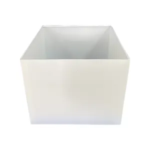 Abat-jour d'intérieur en tissu blanc carré moyen moderne