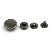 Bouton en métal en acier inoxydable personnalisé en gros 655 #   Bouton-pression