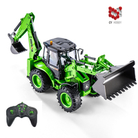 HUINA 1579 579 2.4G 9CH 1/14 Simulation Télécommande Chargeuse-pelleteuse Camion jouet Avec son et lumière