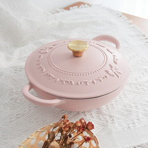 Nhà cung cấp 26cm stockpot nồi súp nồi Hà Lan lò nhà bếp đồ nấu nướng biển thực phẩm nấu ăn nồi men gang soong nồi - Product Image 4