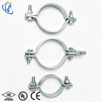 Collier de serrage pour tuyaux UTT60 homologué CE, électrogalvanisé, matériel pour travaux de suspension de tuyaux mécaniques en construction