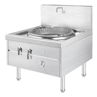 Cuisinière à gaz de haute qualité avec ventilateur Good Fire Blue Flame Cook Top Cuisinière à gaz à double brûleur pour une utilisation commerciale dans la cuisine
