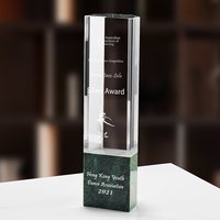 Trophée en marbre éco-responsable, trophée en cristal étoilé avec base hexagonale en marbre, récompense personnalisée pour événements sportifs, musicaux, réunions, souvenirs