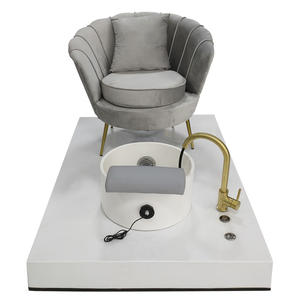 Base intégrée moderne en acrylique avec pompe de drainage pour bain de <span class=keywords><strong>pieds</strong></span> chaise de pédicure de massage des <span class=keywords><strong>pieds</strong></span> de loisirs pour manucure - Product Image 2