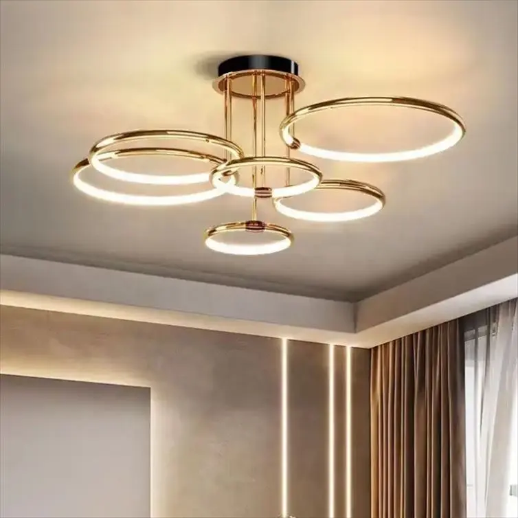 Moderne Oppervlakte Gemonteerde Pop Ceil Lamp Armaturen Verlichting Home Led Kroonluchter Plafondlamp Voor Woonkamer Slaapkamer