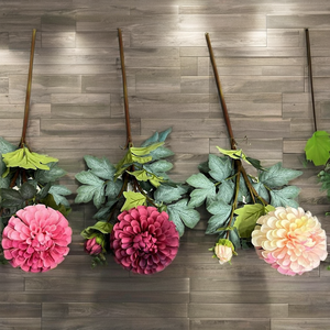 ดอกดาเลียหลากสีประดิษฐ์สำหรับตกแต่งภายในในเทศกาลวันขอบคุณพระเจ้า ต้นคริสต์มาสประดิษฐ์และพวงหรีดสำหรับเทศกาลคริสต์มาส รุ่น ZR1619 - Product Image 2