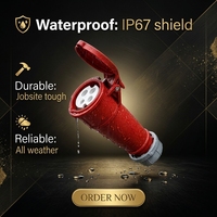 Connecteur femelle industriel CHENF haute fiabilité IP67 16A avec broches en cuivre pur et boîtier ignifuge pour l'exploitation minière et les champs pétrolifères