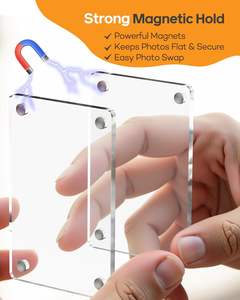 Cadre <span class=keywords><strong>photo</strong></span> magnétique personnalisé en <span class=keywords><strong>acrylique</strong></span> haute définition, cadre <span class=keywords><strong>photo</strong></span> de voiture personnalisé pour l'affichage de photos de famille ou personnelles - Product Image 4