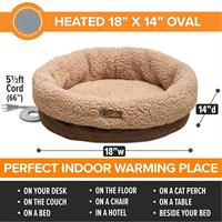 Produits pour animaux de compagnie, lit chauffant pour chien et chat Snuggle Cup Bomber, chocolat