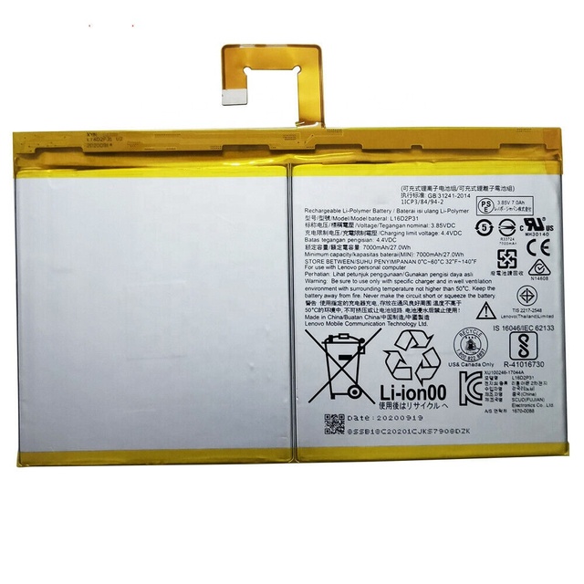 New 7000mAh Battery L16D2P31 for LENOVO TAB 4 10 PLUS TB-X304L X304F 3.85V 7000 MAh Lithium Internal
