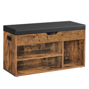 Modern Wooden Panel Upholstered Shoe <strong>Bench</strong> Shelves Space-Saving <strong>Storage</strong> Hidden Living Room Entrance Shoe Cabinet - Product Image 6