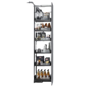 Custom Made <b>Rectangle</b> Aluminum <b>Storage</b> <b>Basket</b> With Damping Mechanism For Kitchen Cabinet Organizers - Product Image 3