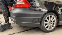 Para Mercedes CLKW209 parachoques delantero y trasero Vald C200 amplificador de escape de derivación lateral