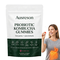 Gummies Probiotiques Kombucha Véganes Ausreson OEM – Complément pour l'Équilibre Intestinal, la Santé Digestive et le Soutien Immunitaire