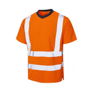 Hi Vis Polo Work Shirt Poliéster de alta calidad Camisa de golf Características DE SEGURIDAD Fluorescente reflectante con malla Logotipo personalizable - Product Image 3