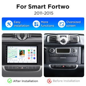 Radio para Auto Junsun de 9 Pulgadas con Carplay y Android Auto para Mercedes Benz Smart Fortwo 2010-2015, Reproductor de DVD, Unidad Principal, Pantalla para Auto - Product Image 2