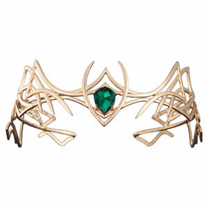 إكسسوارات شعر من سبائك الهوبيت للأقزام من الجبين ، إكسسوارات شعر كبيرة ذهبية العتيقة - Product Image 3