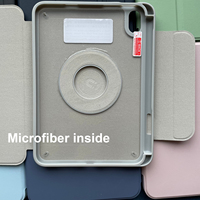 Smart Cover pour iPad Pro 11 M4 2024, support réglable, dos transparent magnétique pliable, porte-crayon, étui de protection anti-chute