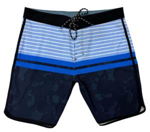 Costume da bagno alla moda da uomo pantaloncini da Surf impermeabili ad asciugatura rapida chiusura con coulisse Casual a strisce medie da spiaggia con tasche - Product Image 3